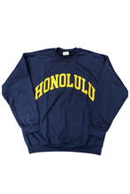 Load image into Gallery viewer, HONOLULU CREW NECK SWEAT SHIRT(Navy)
